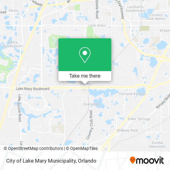 Mapa de City of Lake Mary Municipality