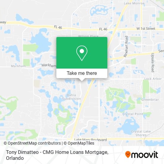 Tony Dimatteo - CMG Home Loans Mortgage map