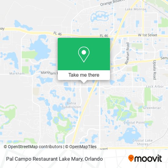 Mapa de Pal Campo Restaurant Lake Mary