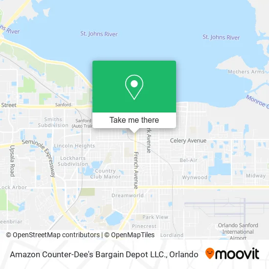 Amazon Counter-Dee's Bargain Depot LLC. map