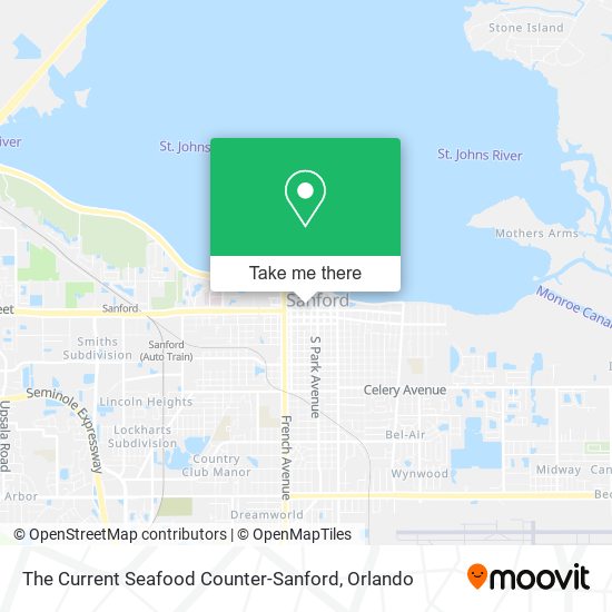 The Current Seafood Counter-Sanford map