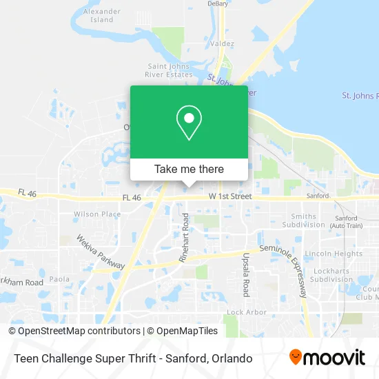 Mapa de Teen Challenge Super Thrift - Sanford