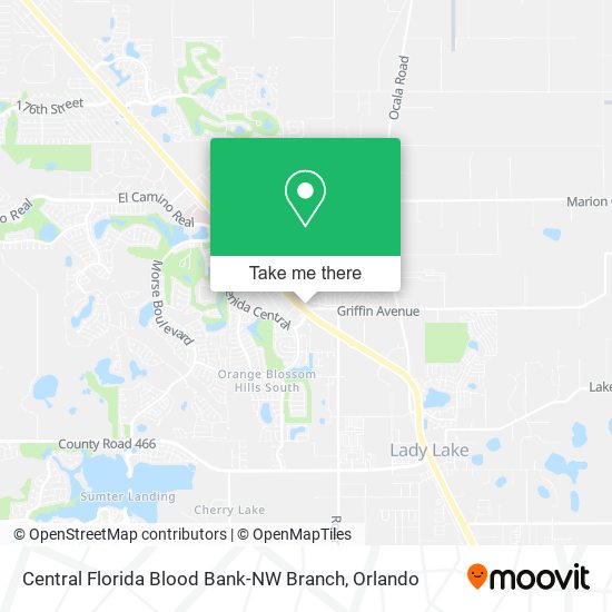 Central Florida Blood Bank-NW Branch map