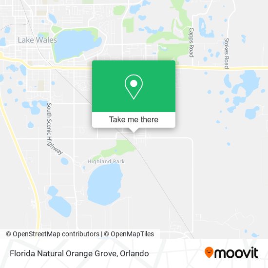 Florida Natural Orange Grove map