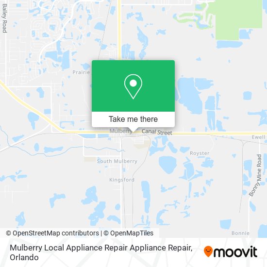Mapa de Mulberry Local Appliance Repair Appliance Repair