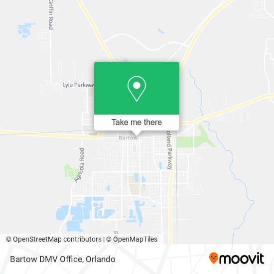 Bartow DMV Office map