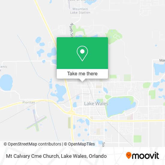 Mt Calvary Cme Church, Lake Wales map