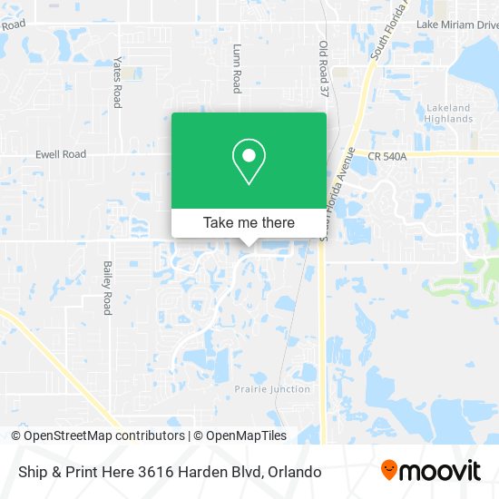 Ship & Print Here 3616 Harden Blvd map