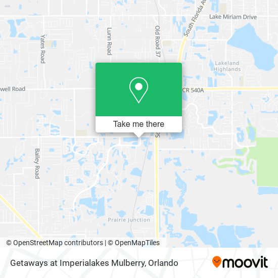 Getaways at Imperialakes Mulberry map
