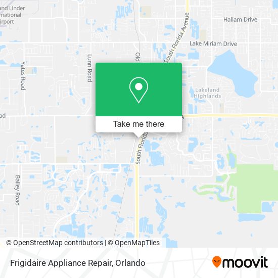 Mapa de Frigidaire Appliance Repair