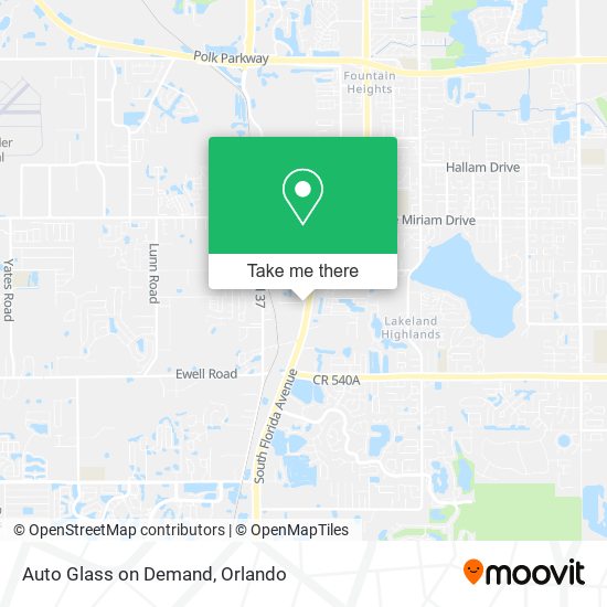Mapa de Auto Glass on Demand