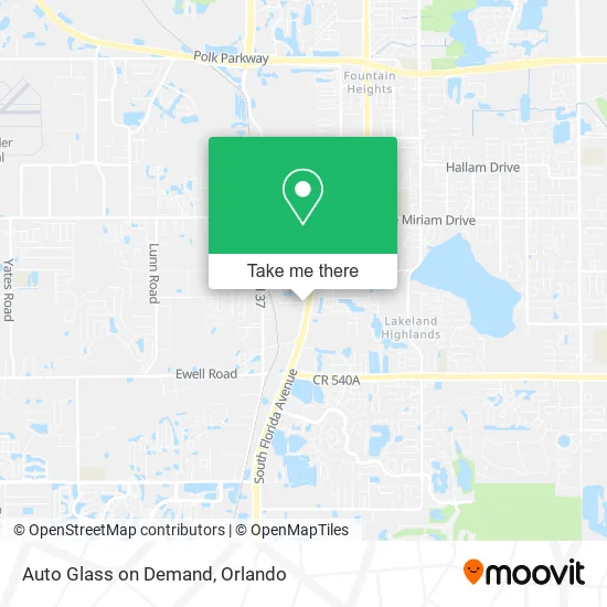 Auto Glass on Demand map
