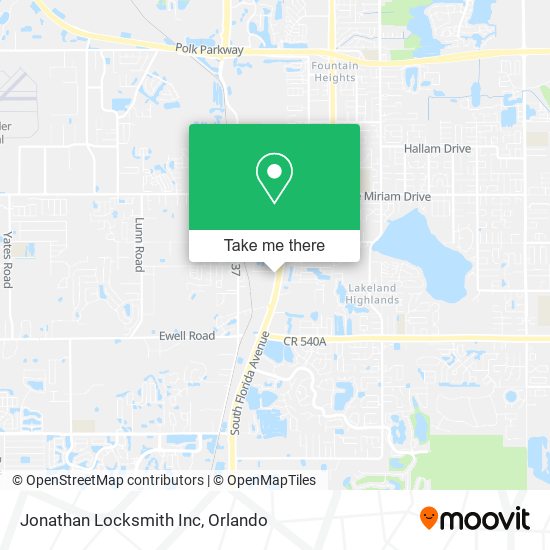 Jonathan Locksmith Inc map
