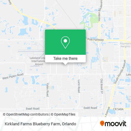 Mapa de Kirkland Farms Blueberry Farm