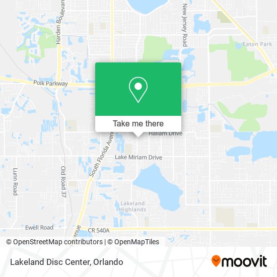 Lakeland Disc Center map