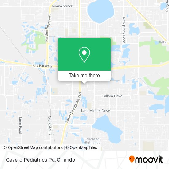 Cavero Pediatrics Pa map