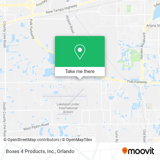 Mapa de Boxes 4 Products, Inc.