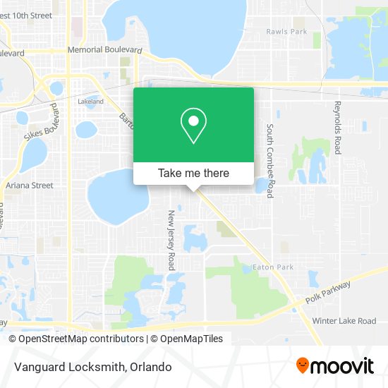 Vanguard Locksmith map