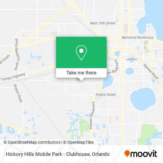 Mapa de Hickory Hills Mobile Park - Clubhouse