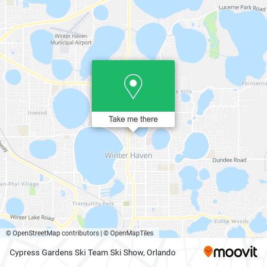 Cypress Gardens Ski Team Ski Show map