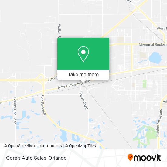 Mapa de Gore's Auto Sales