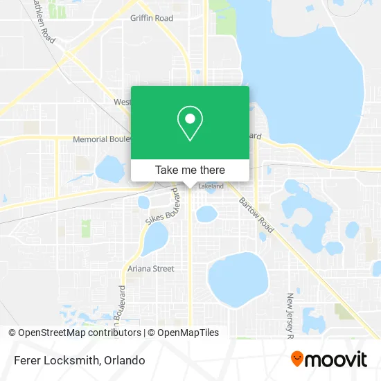 Ferer Locksmith map