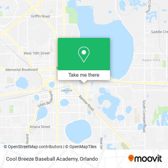 Cool Breeze Baseball Academy map