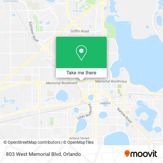 803 West Memorial Blvd map