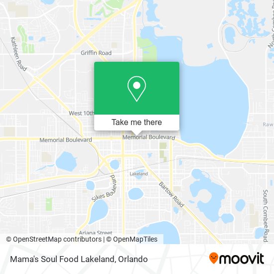 Mama's Soul Food Lakeland map