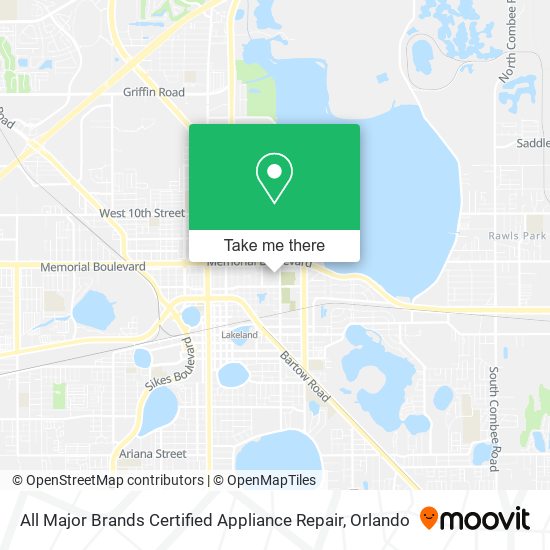 Mapa de All Major Brands Certified Appliance Repair