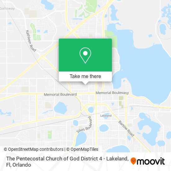 The Pentecostal Church of God District 4 - Lakeland, Fl map