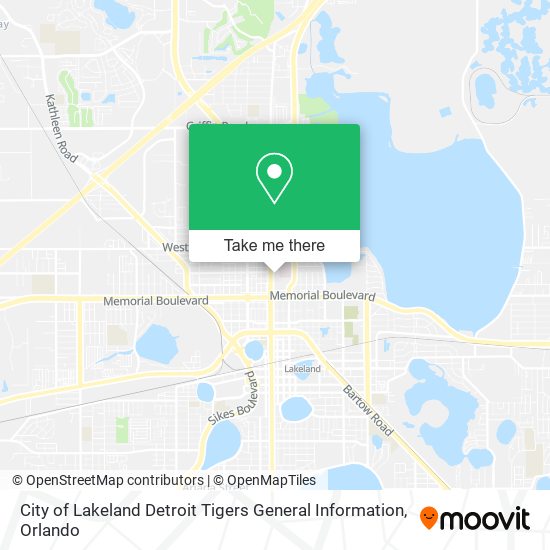 City of Lakeland Detroit Tigers General Information map