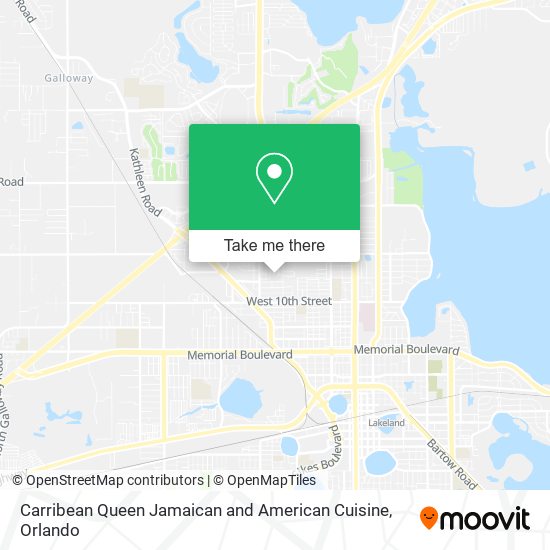 Carribean Queen Jamaican and American Cuisine map