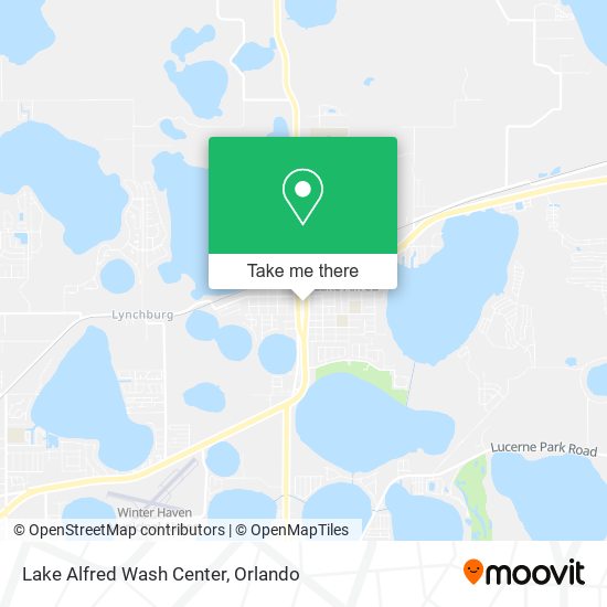 Lake Alfred Wash Center map