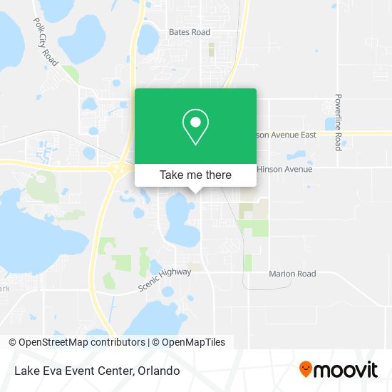 Lake Eva Event Center map