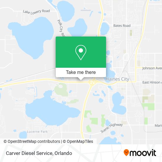 Carver Diesel Service map