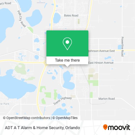 Mapa de ADT A T Alarm & Home Security