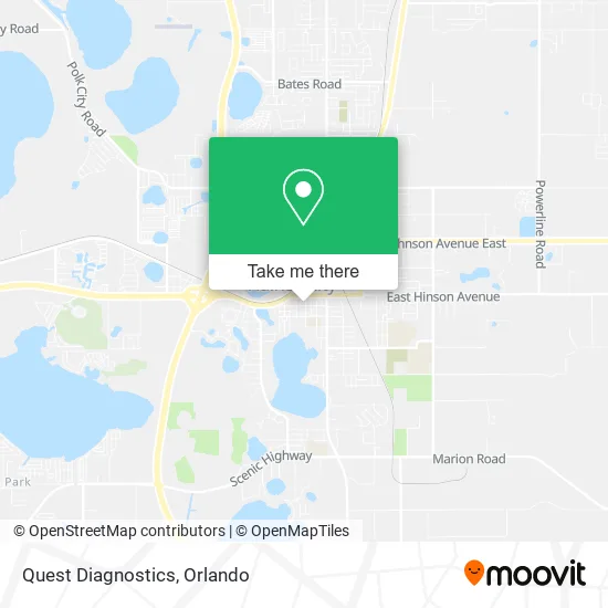 Quest Diagnostics map