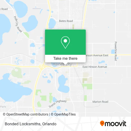 Bonded Locksmiths map