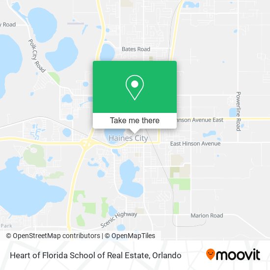 Mapa de Heart of Florida School of Real Estate