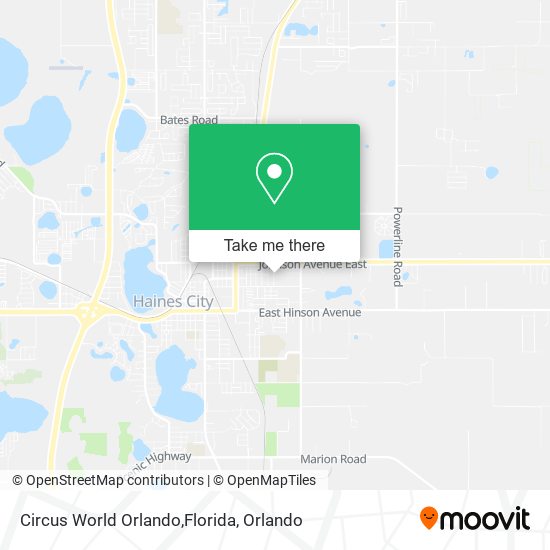 Mapa de Circus World Orlando,Florida