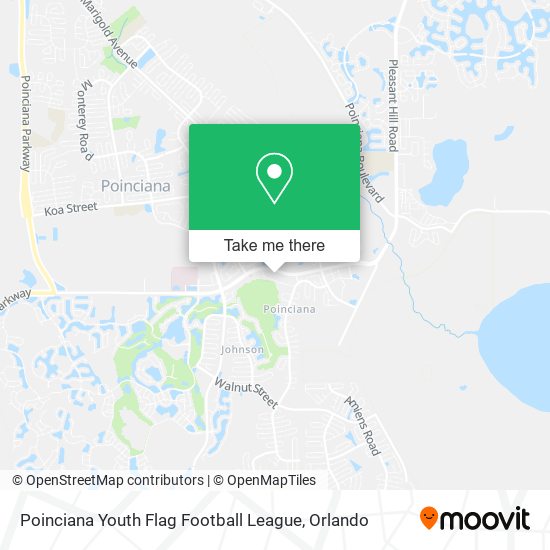 Poinciana Youth Flag Football League map