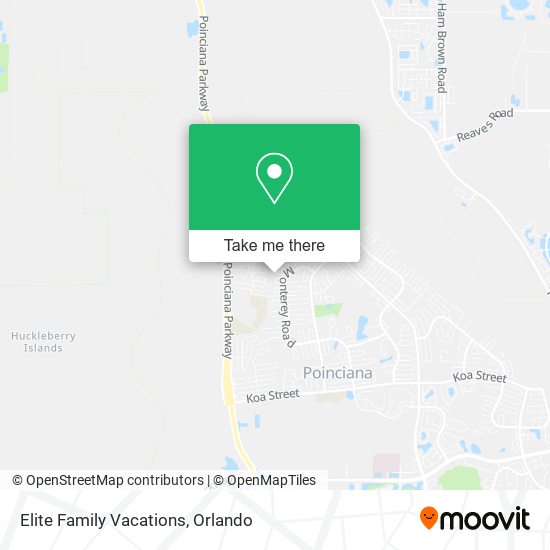 Elite Family Vacations map