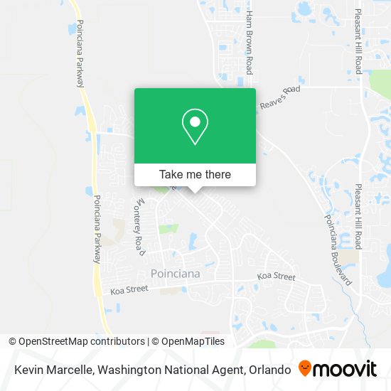 Mapa de Kevin Marcelle, Washington National Agent