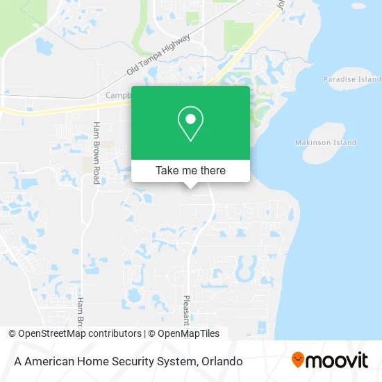 A American Home Security System map