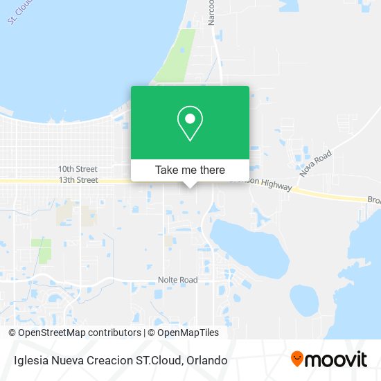Mapa de Iglesia Nueva Creacion ST.Cloud
