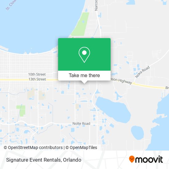 Mapa de Signature Event Rentals