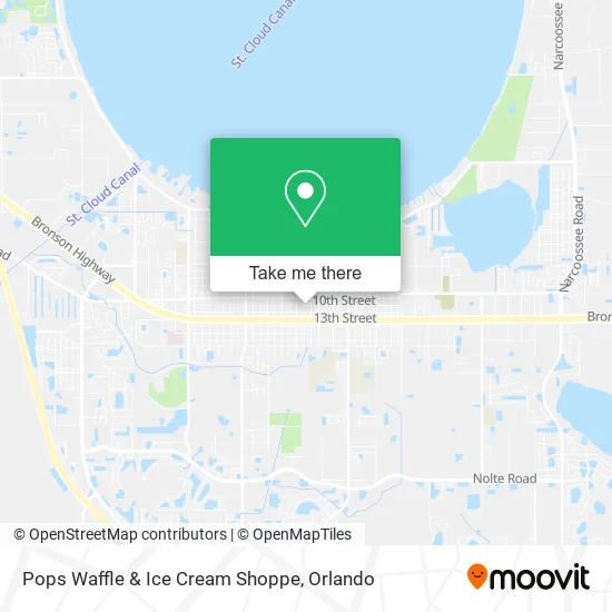 Mapa de Pops Waffle & Ice Cream Shoppe