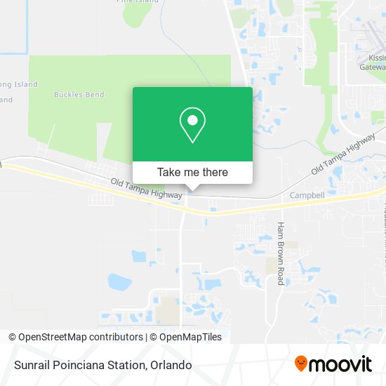 Sunrail Poinciana Station map
