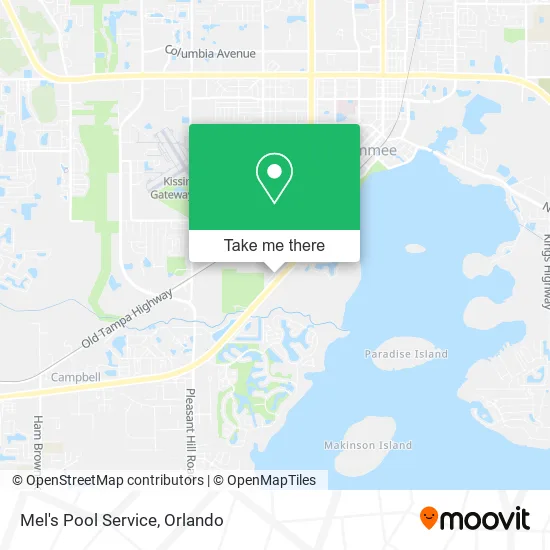 Mel's Pool Service map